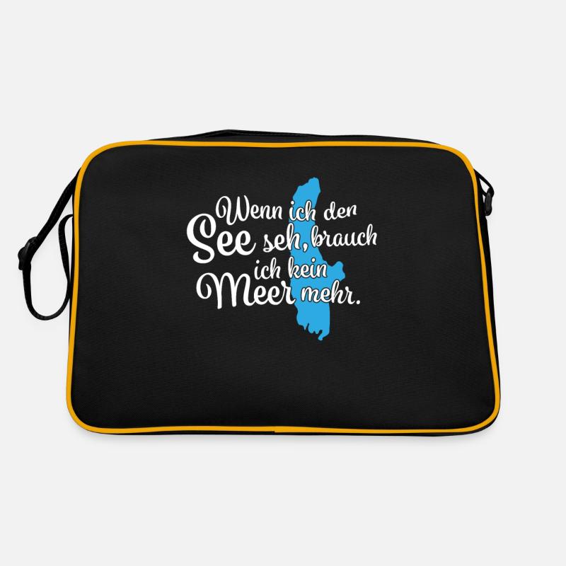 Wenn ich den See seh Ammersee Retro Tasche