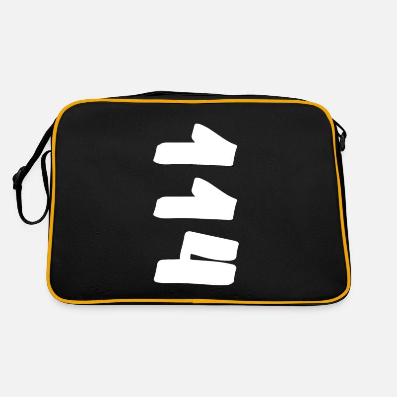 cento e quatorze, number, nummer Retro Tasche