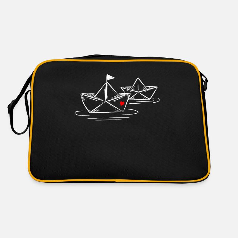 Papierschiff Meer Papierboot Papierschiffchen Retro Tasche
