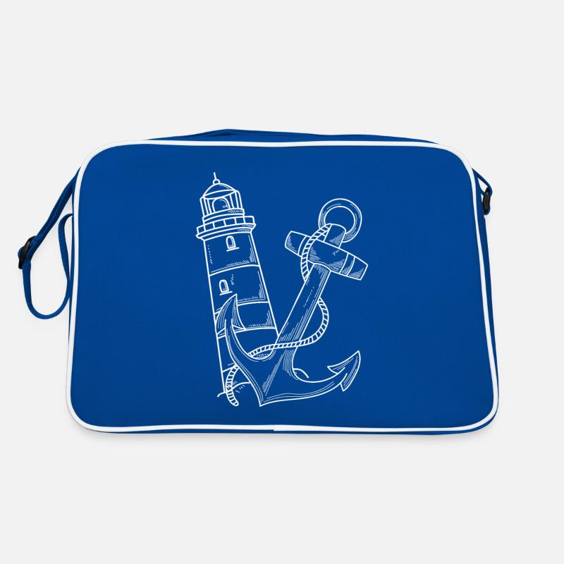 Leuchtturm Anker Maritim Retro Tasche