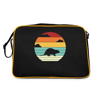 Castor Castor Rat Nutria Castor Des Marais - Sac Retro - noir/or - Dos