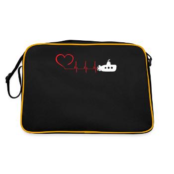 Heartbeat For Submarine - Retro Tasche - Schwarz/Gold - Hinten