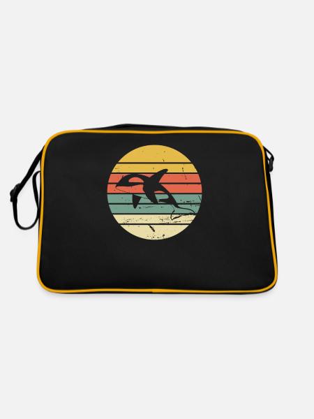 Épaulard orque rétro - Sac Retro - noir/or - Dos
