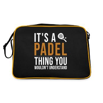 It's a Padel Thing Paddle Tennis Paddleball Padel - Retro Tasche - Schwarz/Gold - Hinten