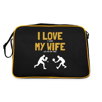 J'Aime Ma Femme Padel Tennis Padel Tennis Padel - Sac Retro - noir/or - Dos