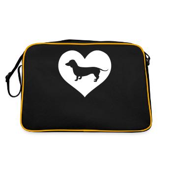 Teckel Dackel - Sac Retro - noir/or - Dos