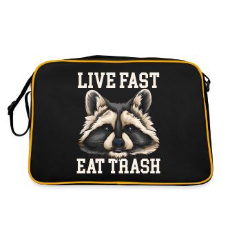 Raton laveur Raton laveur animal marsupial - Sac Retro - noir/or - Dos