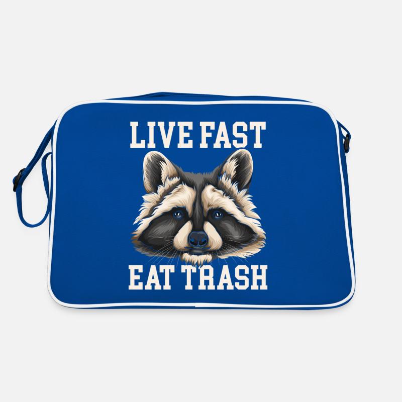 Waschbär Waschbären tier beuteltier Retro Tasche