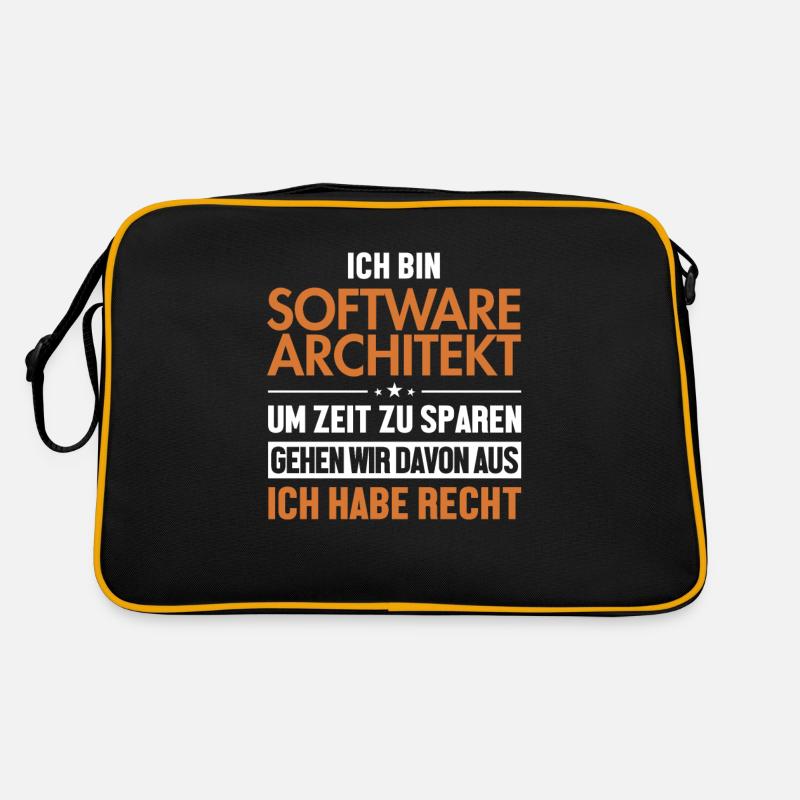 Software Architekt hat immer Recht Software Retro Tasche