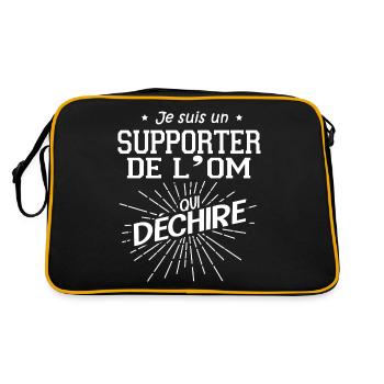 supporter Marseille qui déchire Cadeau football OM - Sac Retro - noir/or - Dos