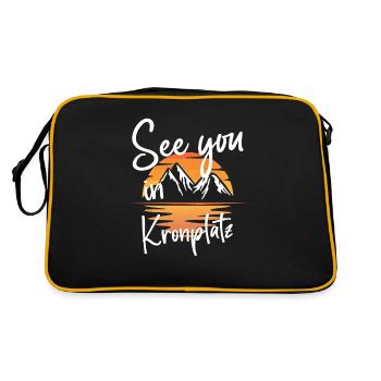 Plan de Corones Snowboarding Hiking and skiing - Retro Bag - black/gold - Back