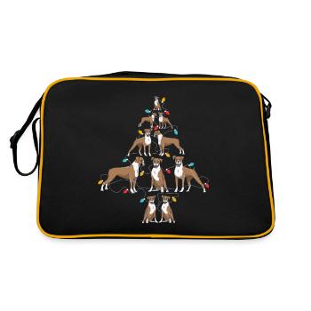 Chemise de chien Boxer de Noël - Sac Retro - noir/or - Dos
