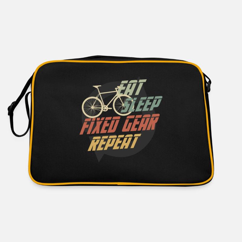 Hipster Eat Sleep Fixed Gear Répéter FIXED GEAR Sac Retro