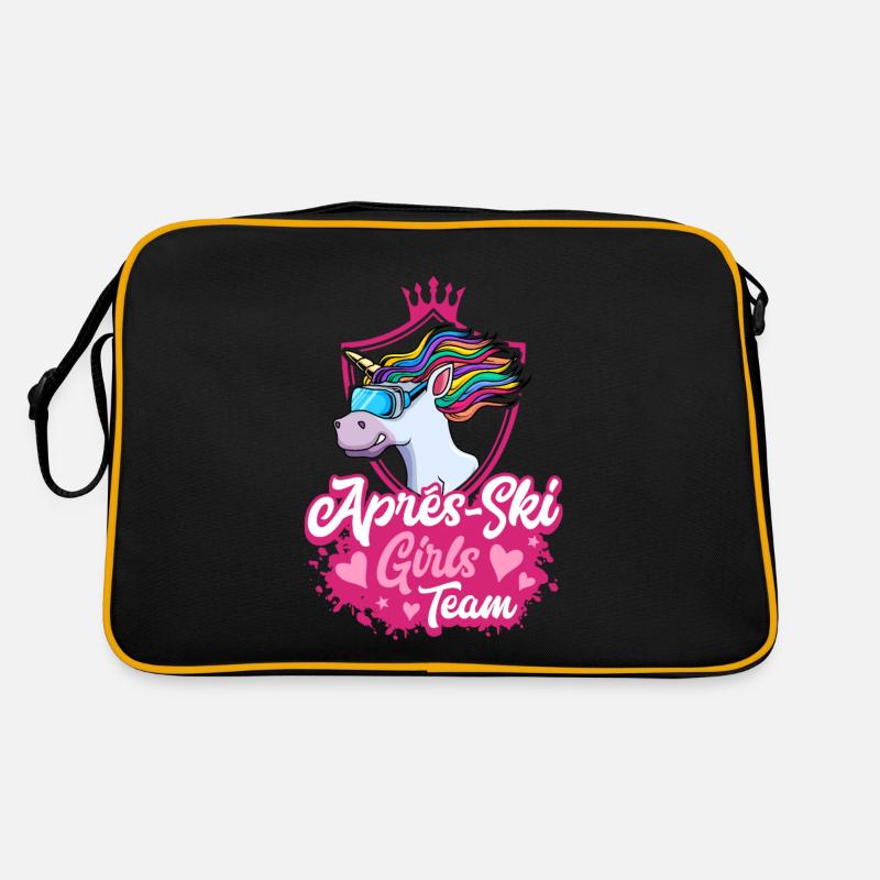 apres ski einhorn girls team Retro Tasche