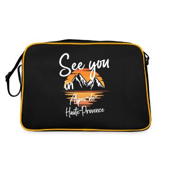 Alpes-de-Haute-Provence France Ski - Sac Retro - noir/or - Dos