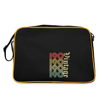 190 190 190 190 retro - Retro Tasche - Schwarz/Gold - Hinten