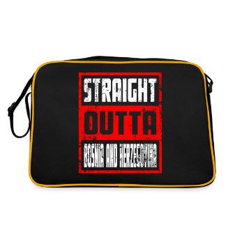 Straight Outta Bosnia And Herzegovina - Retro Bag - black/gold - Back