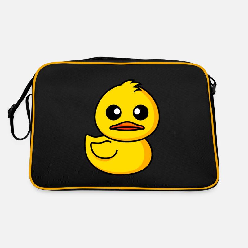 Ente Comic Tier - Retro Tasche - Schwarz/Gold