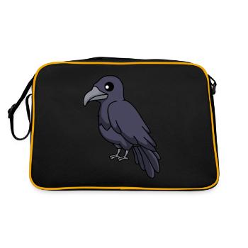 Crow Comic Animal - Retro Bag - black/gold - Back
