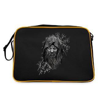 Vegvisir Odin avec Hugin et Munin - Vikings - Sac Retro - noir/or - Dos