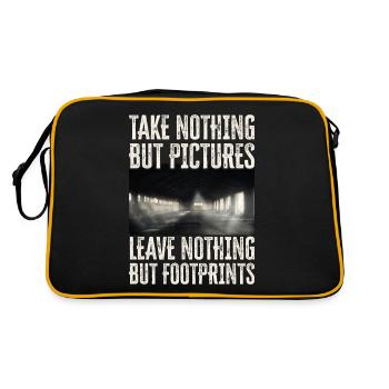 Take Nothing But Pictures Leave Nothing But - Retro Tasche - Schwarz/Gold - Hinten