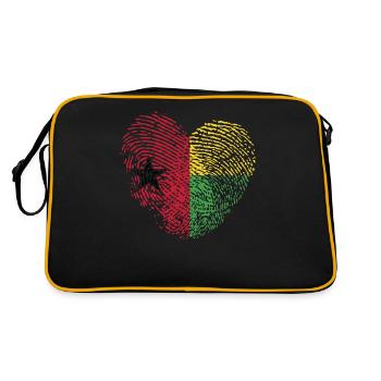 La Guinée-Bissau dans mon ADN : cœur de Guinée-Bissau - Sac Retro - noir/or - Dos