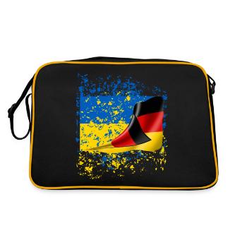 Ukraine Drapeau des amis allemands - Sac Retro - noir/or - Dos