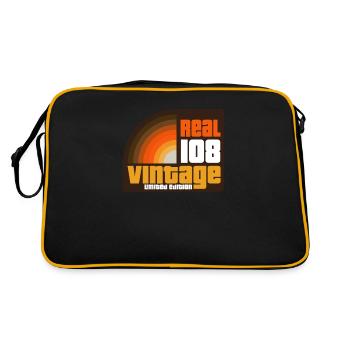 108 Real Vintage Limited Edition - Retro Tasche - Schwarz/Gold - Hinten