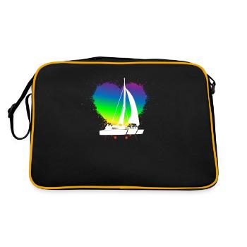 Gay Trimaran Owner - Homosexual Rainbow Flag Editi - Retro Bag - black/gold - Back