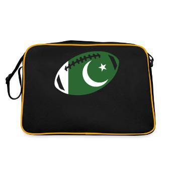 football pakistan - Retro Tasche - Schwarz/Gold - Hinten