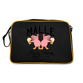 Malle Party Team - Retro Bag - black/gold - Back
