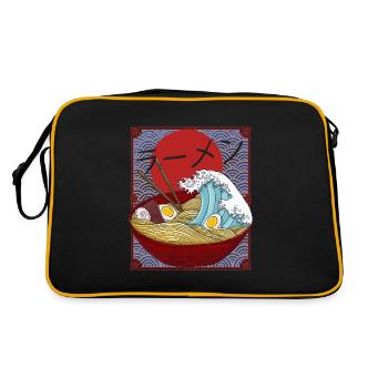 Ramen Vintage Design avec l’enseigne Japan Hiragana - Sac Retro - noir/or - Dos