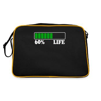 60th Birthday 60% Life 60 Years of Life Loading Beam - Retro Bag - black/gold - Back