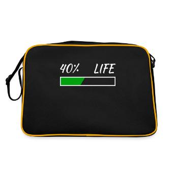 40th Birthday 40% Life 40 Years of Life Loading Beam - Retro Bag - black/gold - Back