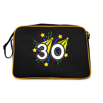30 years old 30th birthday party number 30 - Retro Bag - black/gold - Back
