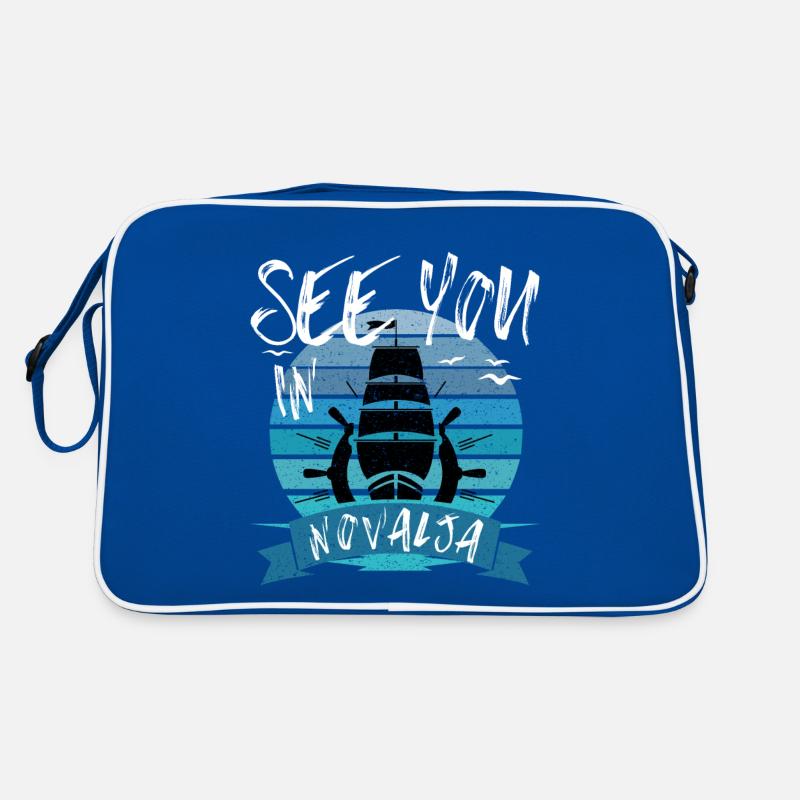 Novalja Schiff Ostsee Küste Insel Boot Retro Tasche
