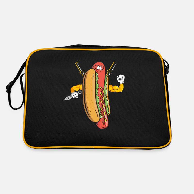Hot Dog Ninja Karate Warrior Japan Gift Retro Bag