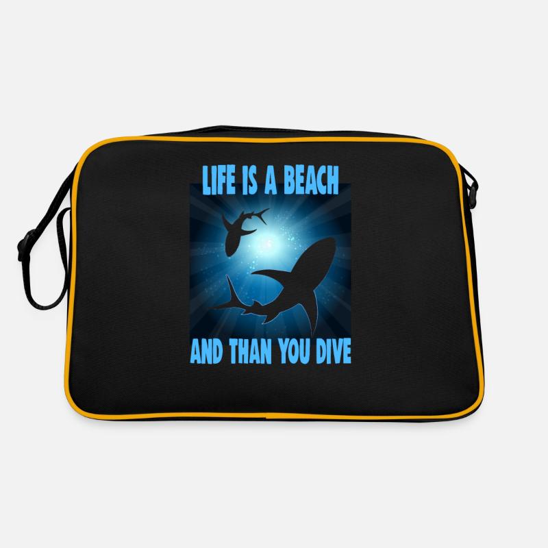 Scuba Diver Design Instructor Snorkeling Retro Bag