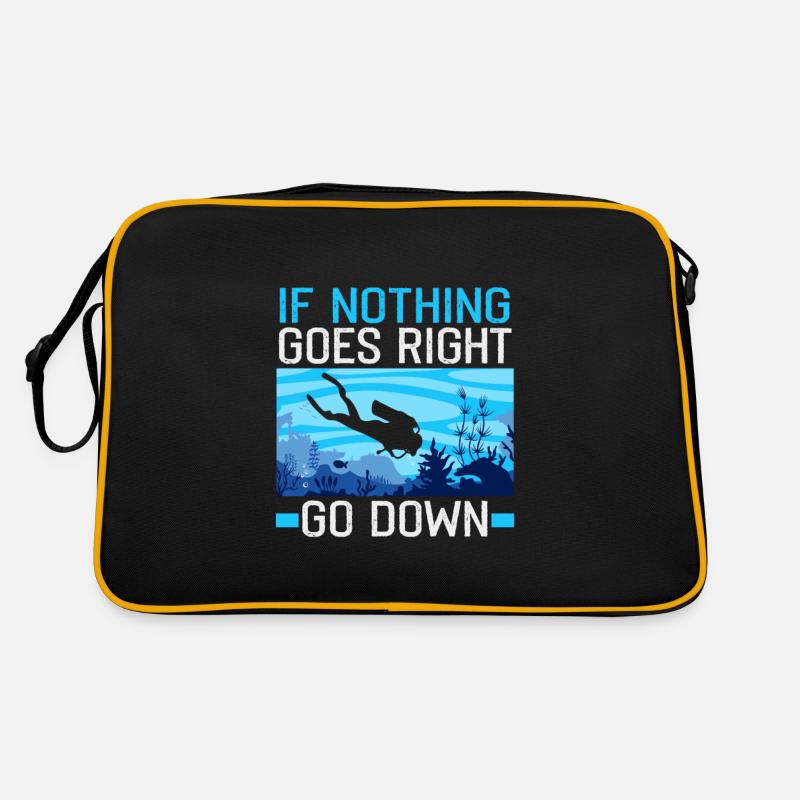 Scuba Diver Design Instructor Snorkeling Retro Bag