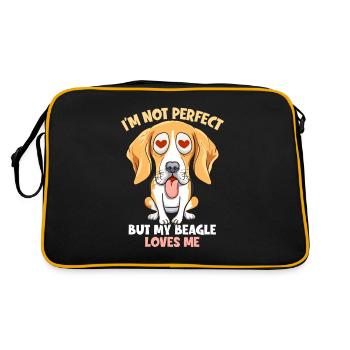 Dog saying Beagle design pour les amoureux des chiens - Sac Retro - noir/or - Dos