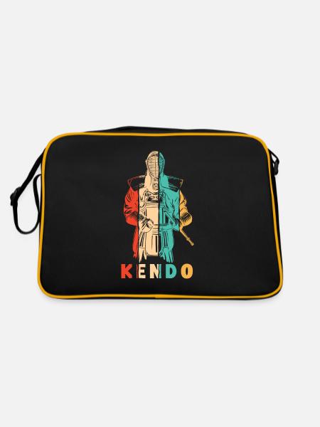 Kata Kenjusu Shinai Samurai Kendo - Retro Bag - black/gold - Back