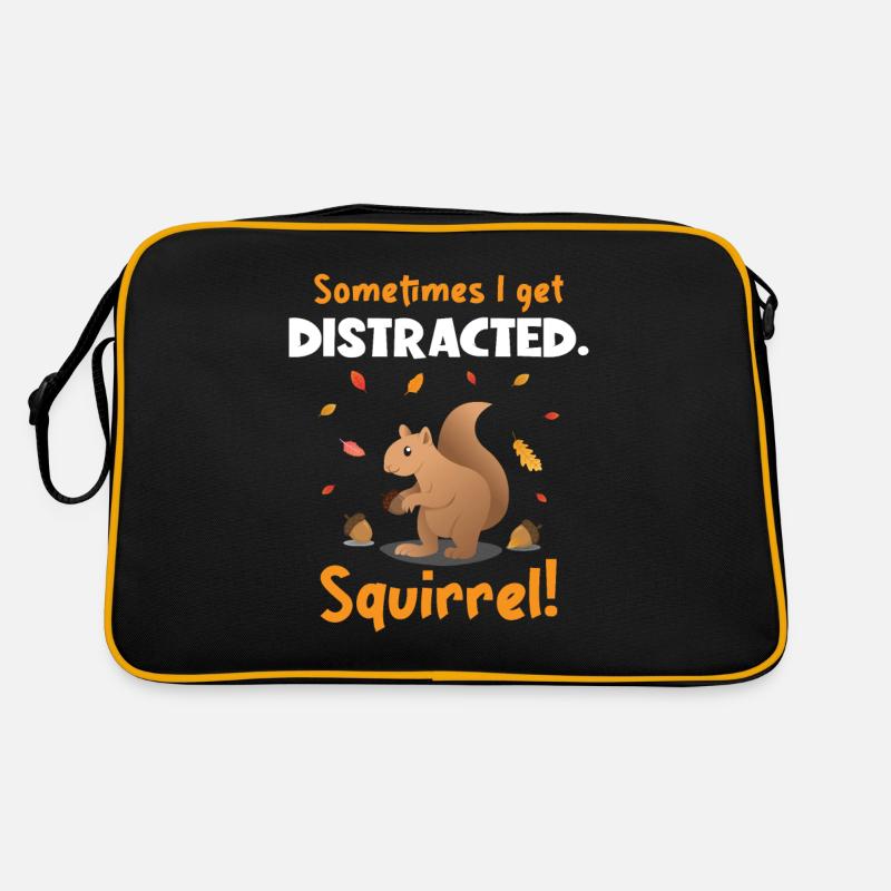 Sometimes I Get Distracted Squirrel Squirrel Retro Tasche