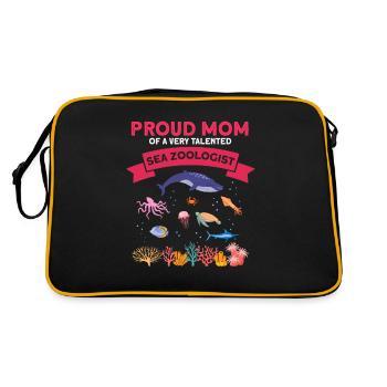 Fière Maman Océan Zooologiste Zooologie Mer - Sac Retro - noir/or - Dos