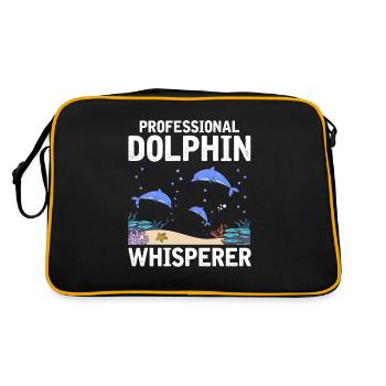 Professional Dolphin Whisperer Zooologist Sea Oze - Retro Bag - black/gold - Back