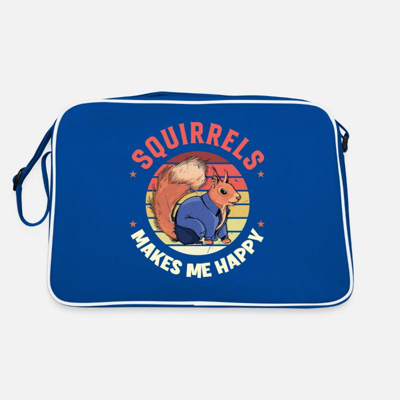 Squirrels Makes Me Happy Écureuil roux Squirrel Sac Retro