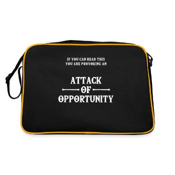Attaque d'opportunité PnP RPG Jeu de rôle Pen and - Sac Retro - noir/or - Dos