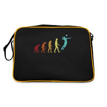 Volleyball Evolution Volleyballspieler Volleyball - Retro Tasche - Schwarz/Gold - Hinten