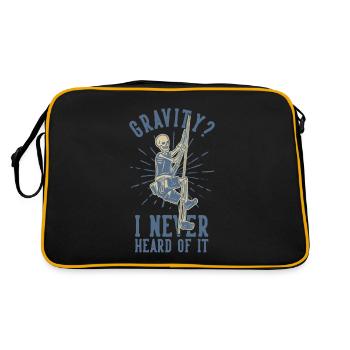 Gravity never Heard of it Speedklettern Kraxler - Retro Tasche - Schwarz/Gold - Hinten