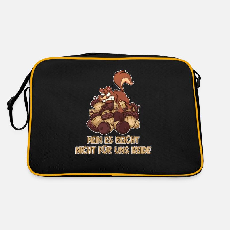 Nein Es Reicht Nicht Für Uns Beide Grauhörnchen Retro Tasche