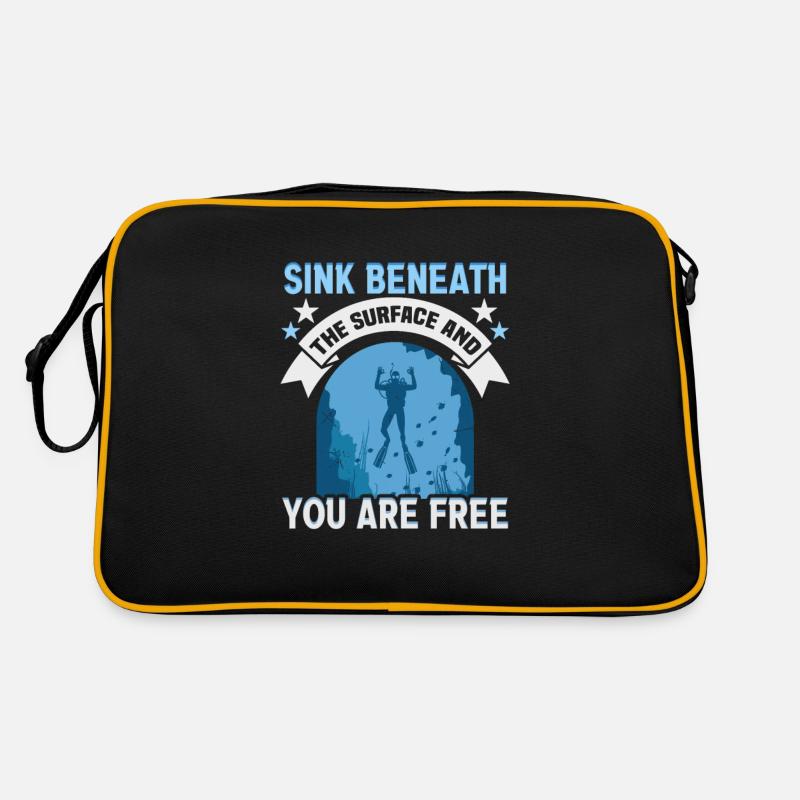 Scuba Diver Design Instructor Snorkeling Retro Bag